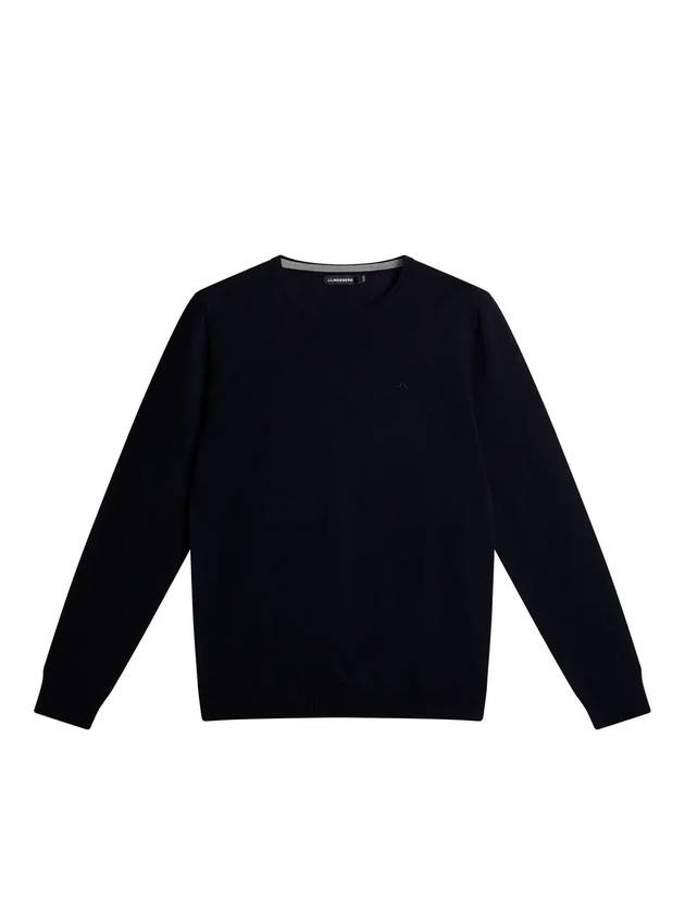 Lyle Merino Crew Neck Wool Sweater Navy - J.LINDEBERG - BALAAN 1