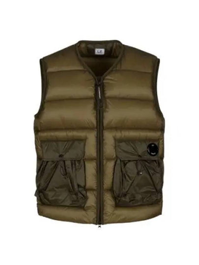 Lens Detail Zip-Up Quilted Vest Green - CP COMPANY - BALAAN 2