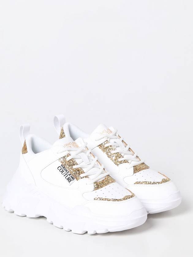 Sneakers Versace Jeans Couture in pelle con glitter - VERSACE - BALAAN 2