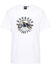 International Spirit Logo Print Short Sleeve T Shirt White - BARBOUR - BALAAN 1