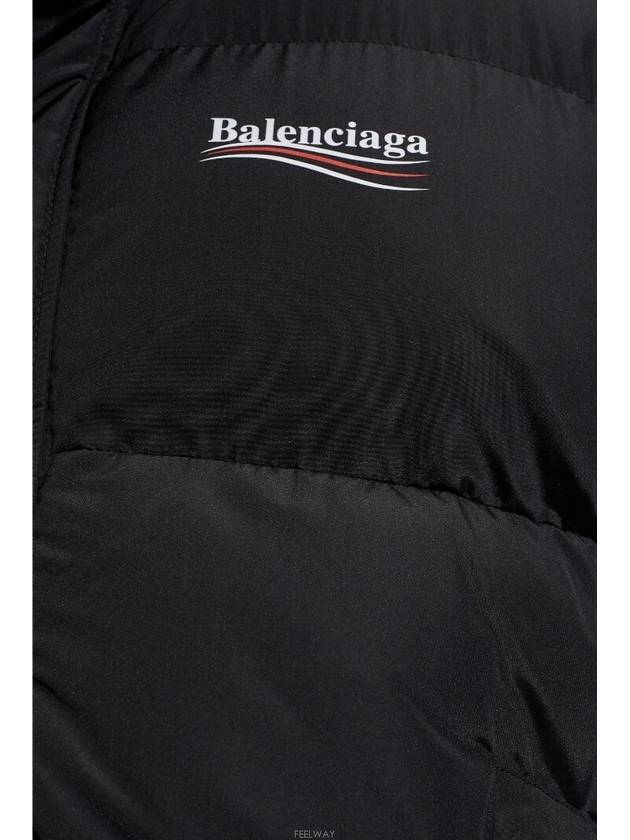 Cocoon Logo Print Padded Vest Black - BALENCIAGA - BALAAN 5