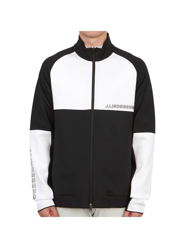 Logo Print Mid Layer Zip-Up Jacket Black - J.LINDEBERG - BALAAN 2