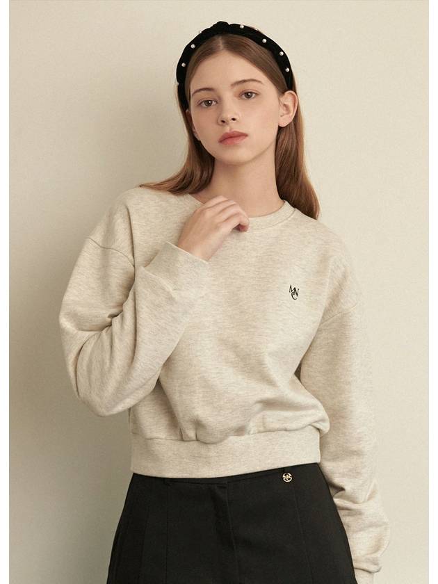 Hazel Classic Logo Sweatshirt Oatmeal - MICANE - BALAAN 5