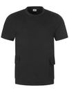 Lens Side Pocket Short Sleeve T-Shirt Black - CP COMPANY - BALAAN 2