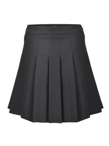 Women's Adina Golf Pleated Skirt Black - J.LINDEBERG - BALAAN 1