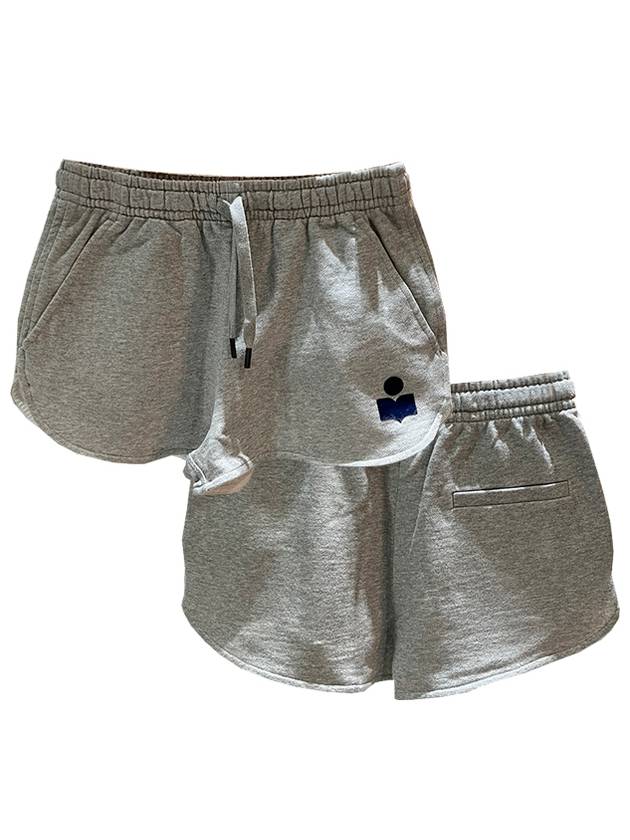 MIFA Logo Banding Short Pants Gray Blue SH0022FA A1M07E GYMD - ISABEL MARANT ETOILE - BALAAN 1