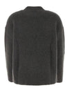 Intarsia Logo Crewneck Knit Top Dark Grey - AMI - BALAAN 3