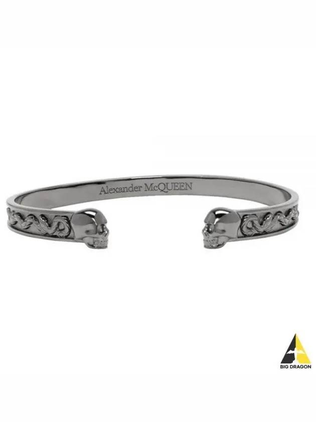 Twin Skull Bracelet Silver - ALEXANDER MCQUEEN - BALAAN 2