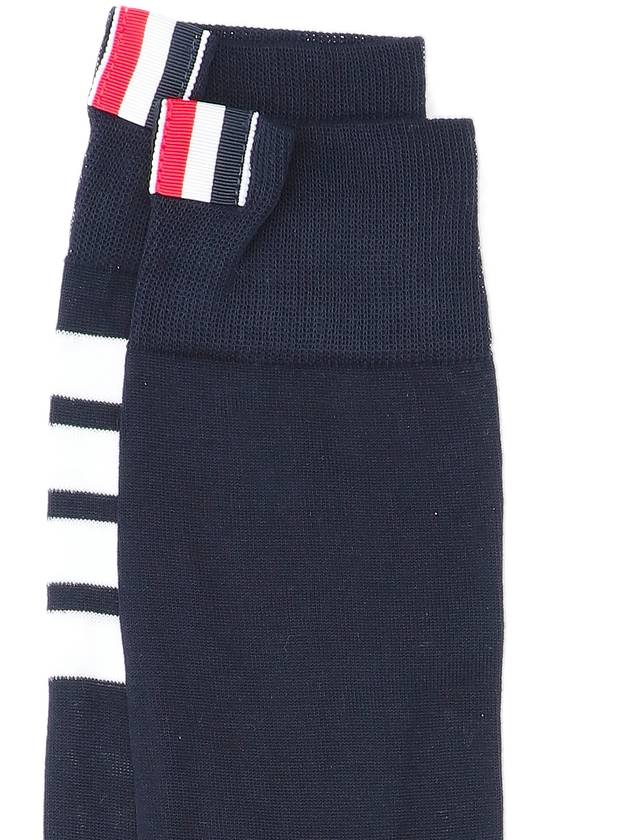 Men's Diagonal Light Weight Midi Socks Navy - THOM BROWNE - BALAAN 4