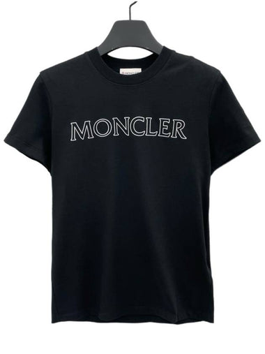 Lettering Logo Women's Short Sleeve TShirt 8C00013 999 - MONCLER - BALAAN 1