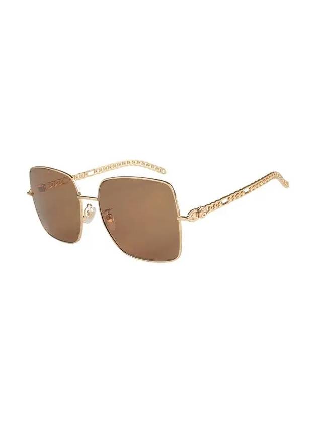 Eyewear Interlocking G Charm Chain Oversized Sunglasses Gold Black - GUCCI - BALAAN 4