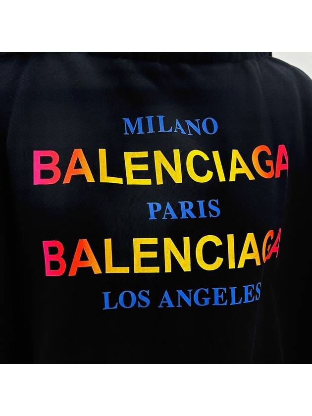 Logo rainbow cropped hooded sweatshirt - BALENCIAGA - BALAAN 5