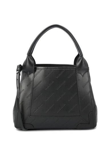 Navy XS Embossed Logo Tote Bag Black - BALENCIAGA - BALAAN 1