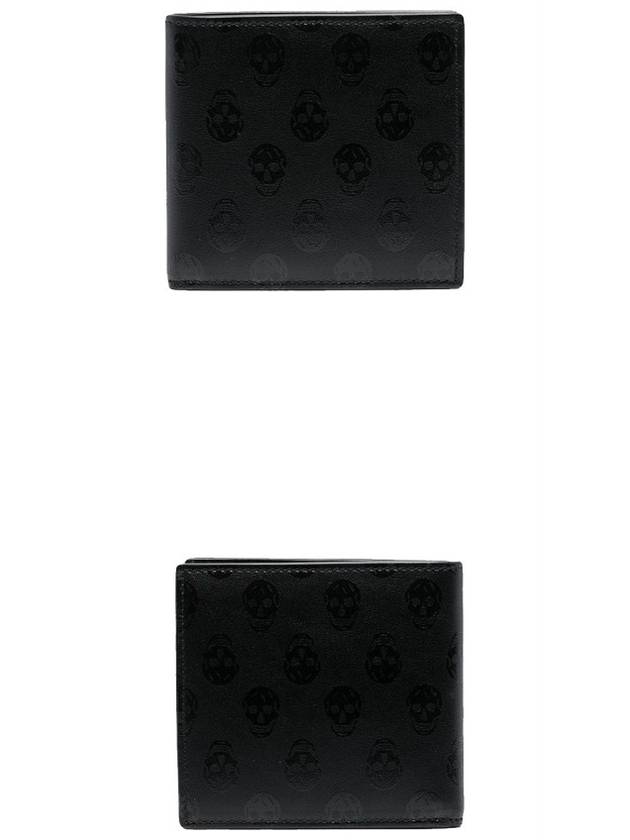 Biker Skull Pattern Bicycle Wallet Black - ALEXANDER MCQUEEN - BALAAN.