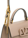 V Sling Small Grainy Calfskin Hand Cross Bag Beige - VALENTINO - BALAAN 11