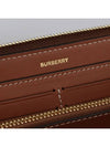 Check Leather Ziparound Long Wallet Beige - BURBERRY - BALAAN 4