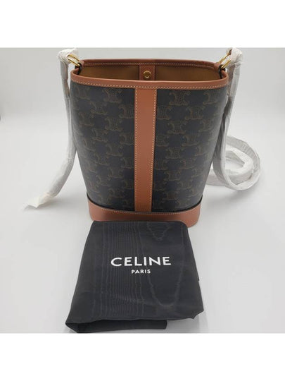 Triomphe Small Canvas Bucket Bag Tan - CELINE - BALAAN 2