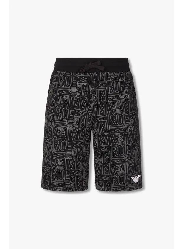 UNDERWEAR Men s Logo Printed Cotton Shorts Black - EMPORIO ARMANI - BALAAN 1