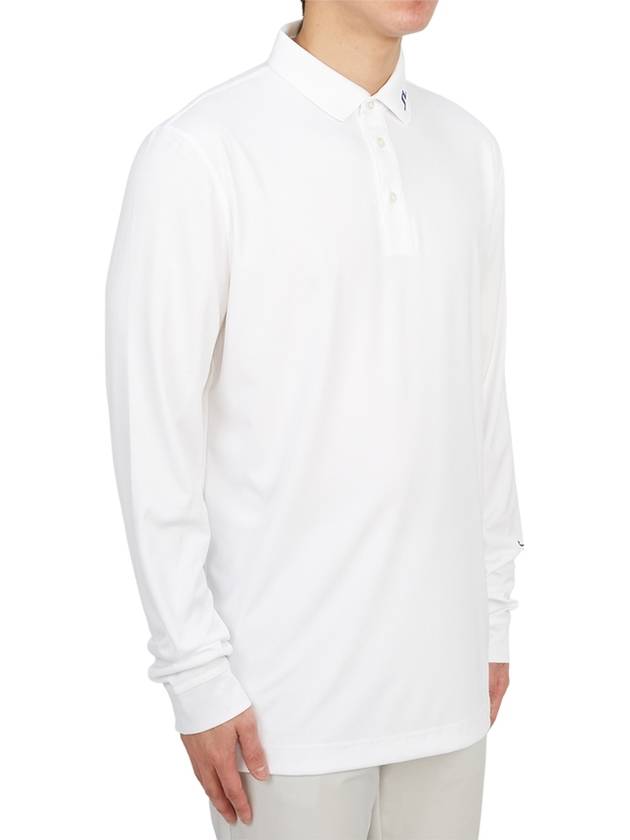 Men's Tour Tech Long Sleeve Polo Shirt White - J.LINDEBERG - BALAAN 4