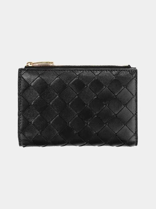 Intrecciato Folder Zipper Card Wallet Black - BOTTEGA VENETA - BALAAN 2