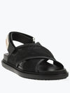 Logo Patch Crossover Sandals Black - MARNI - BALAAN 2