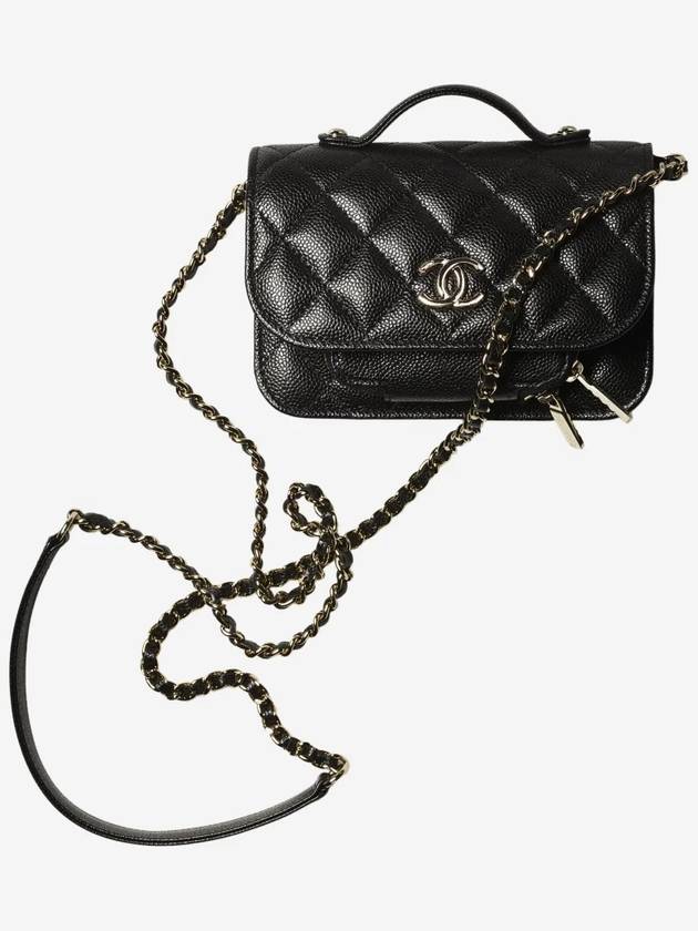 Department store full set packaging Mini bag with chain business affinity black champagne gold AP2914 - CHANEL - BALAAN 5