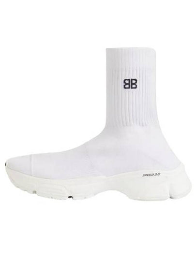 Men's Speed 30 Knit High Top Sneakers White - BALENCIAGA - BALAAN 2