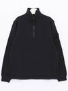 Ghost Piece Half Zip Up Knit Top Navy - STONE ISLAND - BALAAN 3