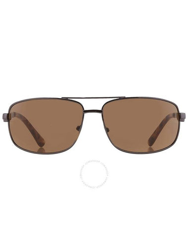 Calvin Klein Brown Navigator Men's Sunglasses CK22123S 009 63 - CALVIN KLEIN - BALAAN 1