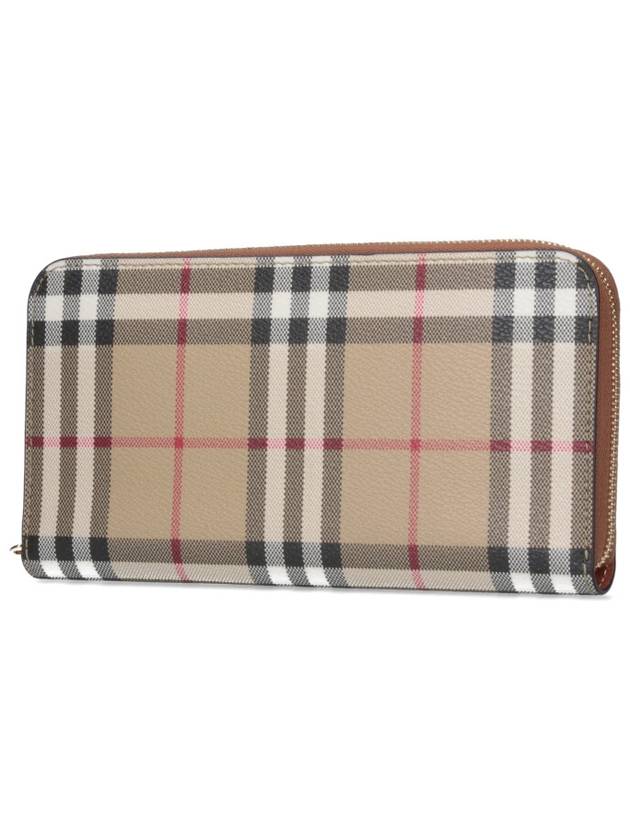 Check Zip Around Long Wallet Archive Beige - BURBERRY - BALAAN 3