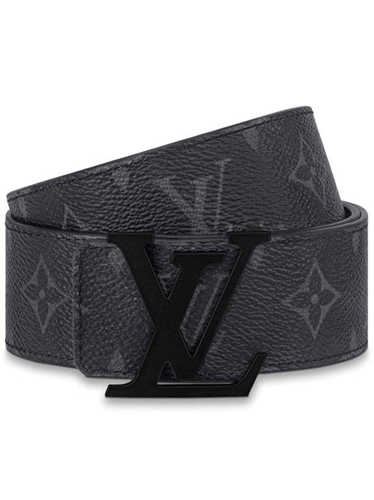 Men's LV Initiales Monogram Leather Belt Grey - LOUIS VUITTON - BALAAN 1