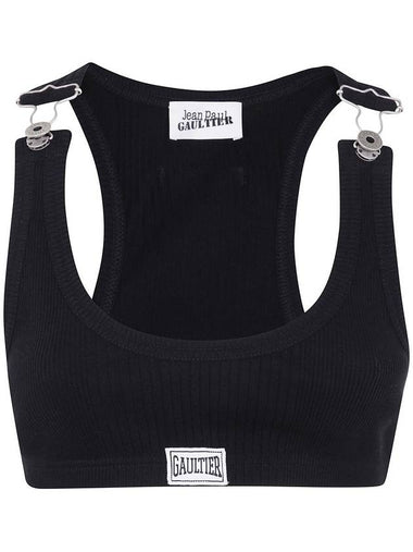 Jean Paul Gaultier Crop Tank Top With Overall Clip And 