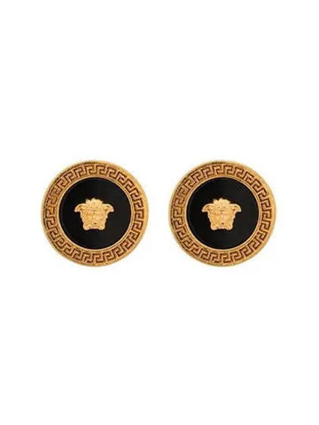 Earrings Medusa Stud Black - VERSACE - BALAAN 1