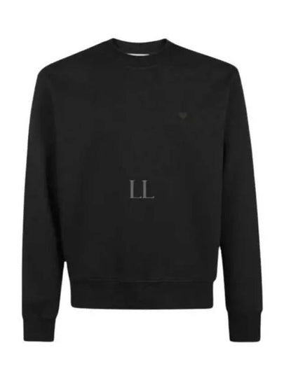 Embroidered Heart Logo Sweatshirt Black - AMI - BALAAN 2