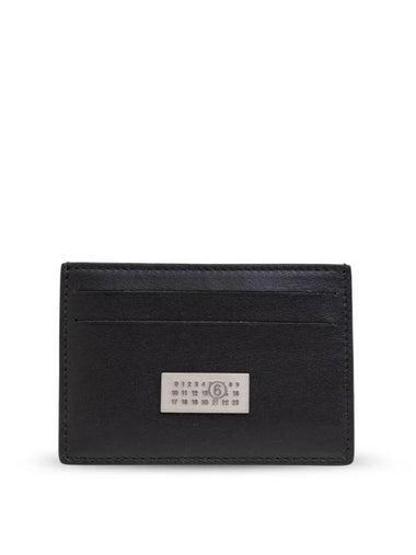 Logo Tag Leather Card Wallet Black - MAISON MARGIELA - BALAAN 1