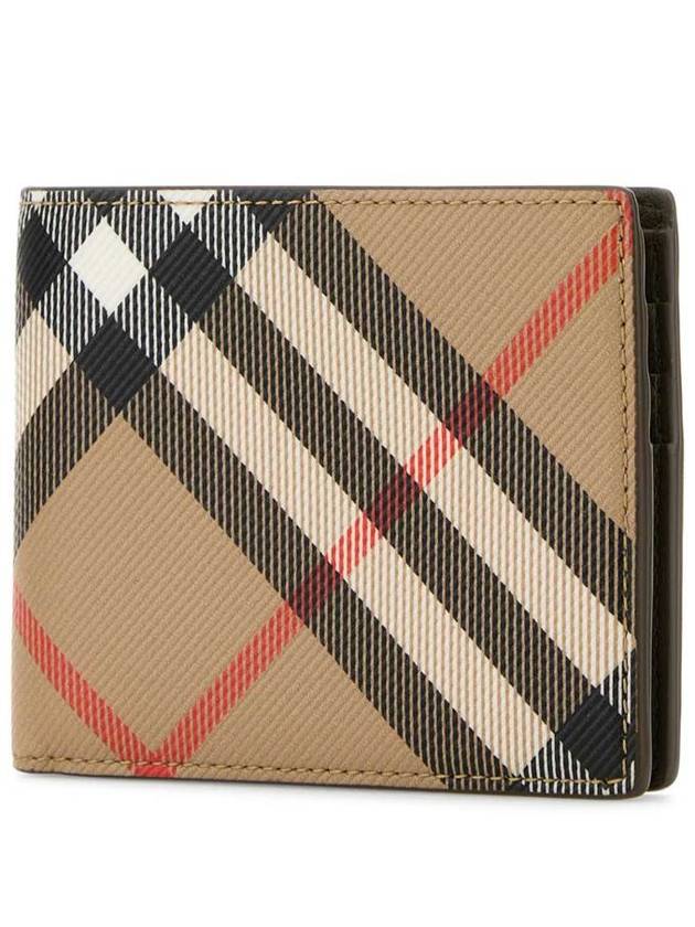 Check Slim Bifold Half Wallet Sand - BURBERRY - BALAAN 3