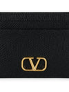 V Logo Signature Card Wallet Black - VALENTINO - BALAAN 3