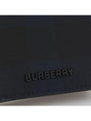 Check Pattern Leather Card Wallet Navy - BURBERRY - BALAAN 4