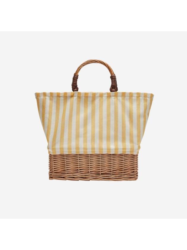 Cotton Straw Tote Bag Bright Yellow - MAX MARA - BALAAN 1