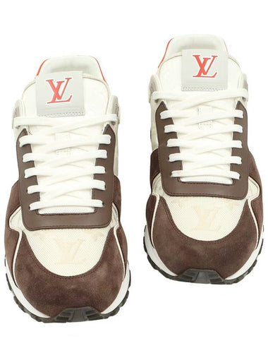 Mocha Brown Suede Monogram Jacquard Runaway Men s Sneakers 7 5 1AC4XQ - LOUIS VUITTON - BALAAN 1