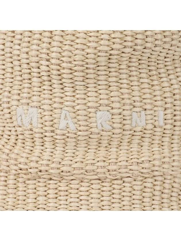 Embroidered Logo Cotton Bucket Hat Beige - MARNI - BALAAN 6