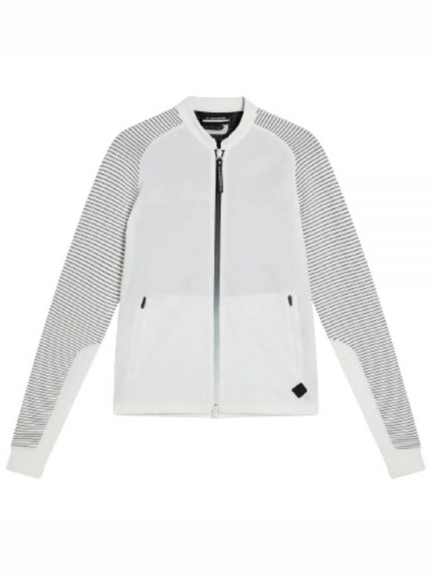 Rosa Hybrid Knit Zip-Up Jacket White - J.LINDEBERG - BALAAN 2