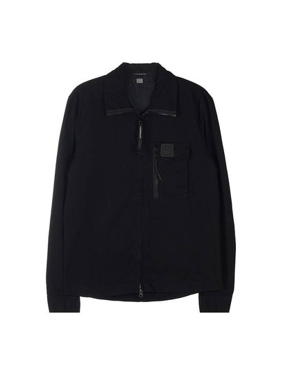 Lens Wappen Gabardine Zip-Up Jacket Black - CP COMPANY - BALAAN 2