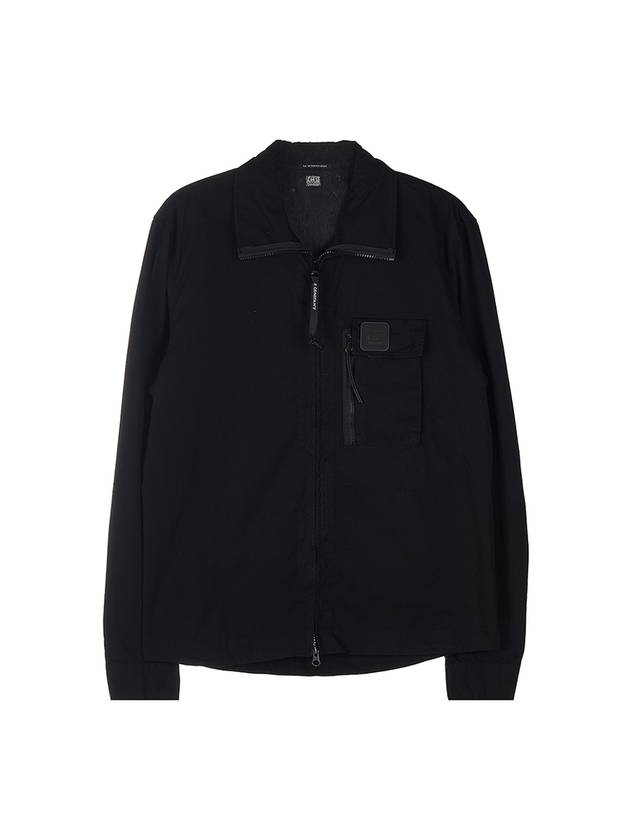 Lens Wappen Gabardine Zip-Up Jacket Black - CP COMPANY - BALAAN 11