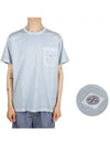 Fissato Treatment Organic Cotton Short Sleeve T-Shirt Blue - STONE ISLAND - BALAAN 2