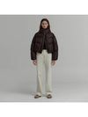 Clean Crop Puffer Down Jacket Brown - KLEAN - BALAAN 1