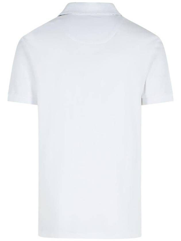 Etro 'Roma' White Cotton Polo Shirt - ETRO - BALAAN 3