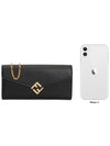 FF Diamond Continental Chain Long Wallet Black - FENDI - BALAAN 10