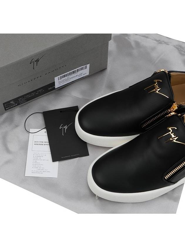 gold logo May London slip-ons black - GIUSEPPE ZANOTTI - BALAAN.