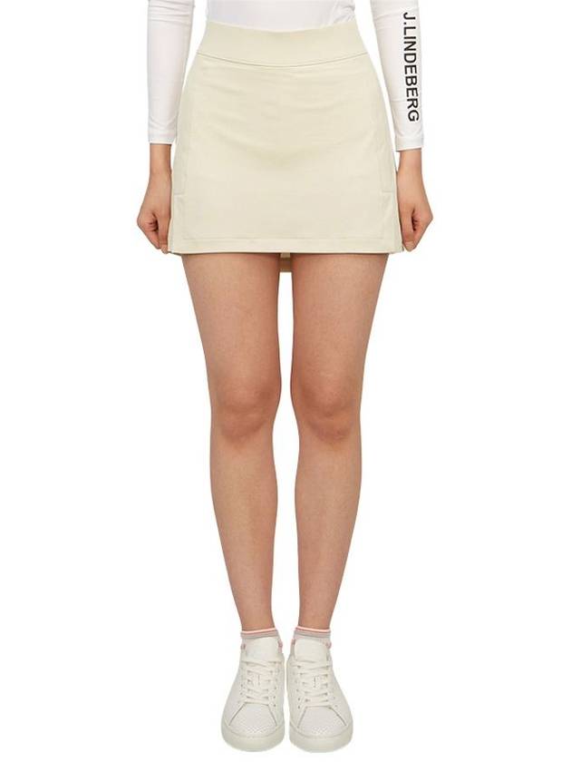 Amelie Golf A Line Skirt Almond Milk - J.LINDEBERG - BALAAN 1